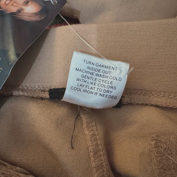 Iman Global Chic Slip into Slim Perfect Ponte Ankle Pant, Camel, Large - Picture 12 of 13